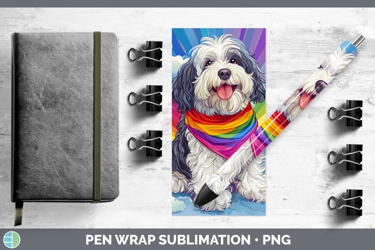 GorgeousRainbow Dogs Pen Wrap design.
