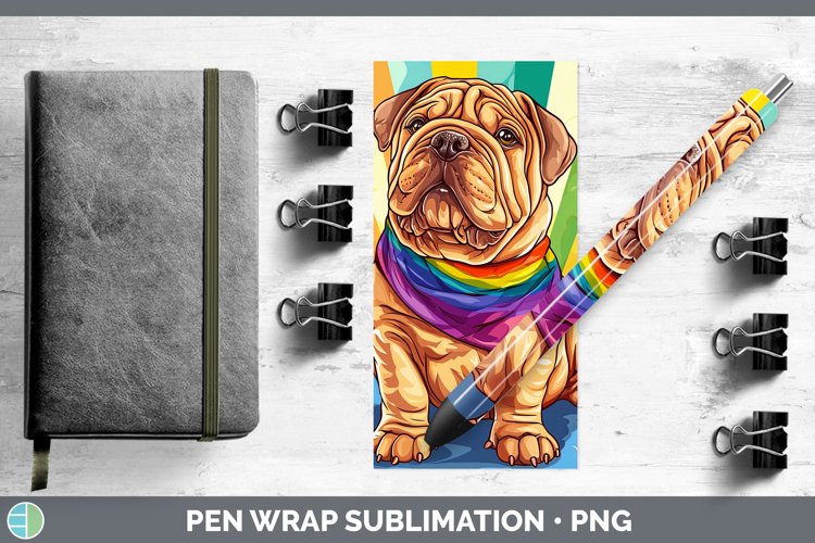 GorgeousRainbow Dogs Pen Wrap design.