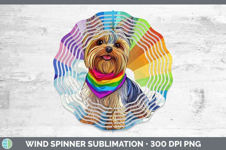 GorgeousRainbow Dogs Wind Spinner design.