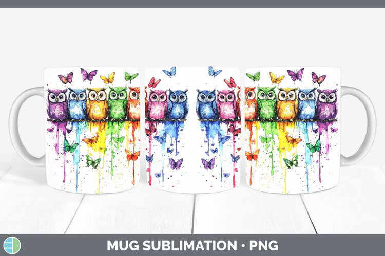 GorgeousRainbow Drips BS01 Mug Wrap design.