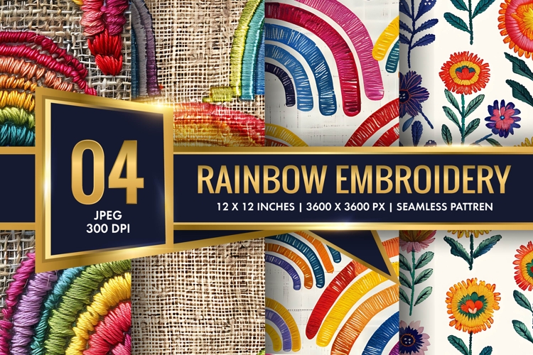 Rainbow Embroidery Image 4