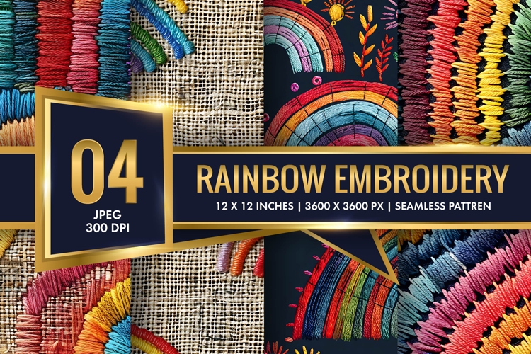 Rainbow Embroidery Image 5