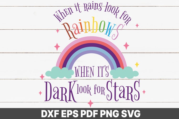 When It Rain, Look for Rainbow SVG example image 1