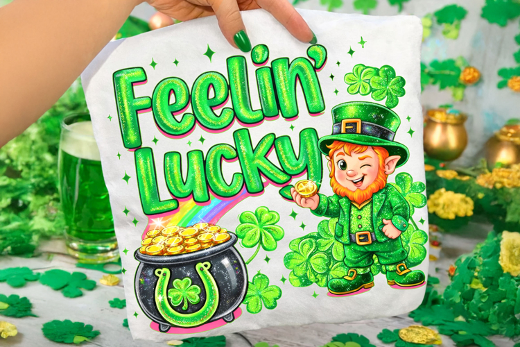 Feeling Lucky PNG, St Patricks Day PNG, Lucky Day PNG