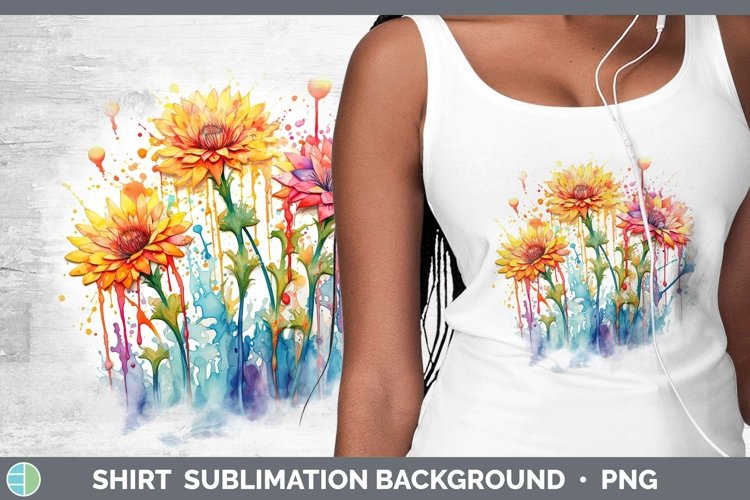 GorgeousRainbow Flowers Shirt design.