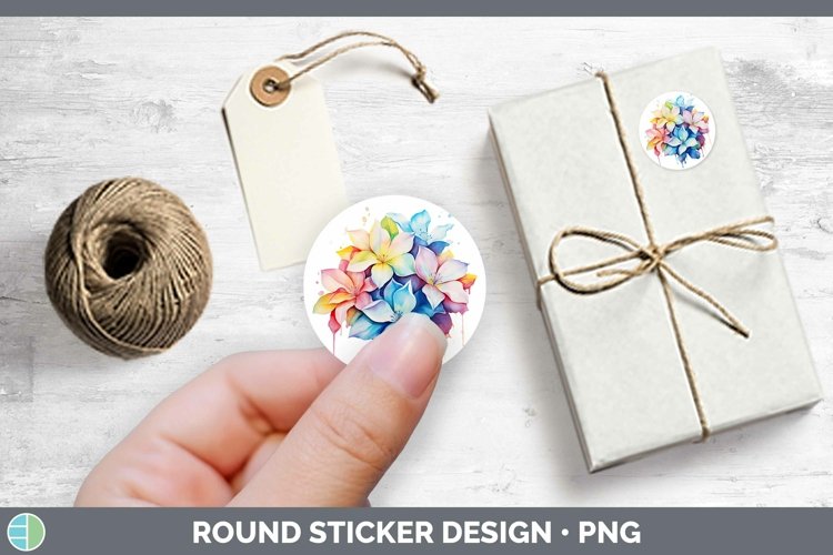 GorgeousRainbow Flowers Stickers design.