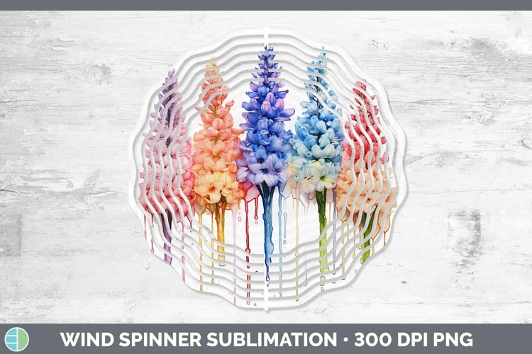 GorgeousRainbow Flowers Wind Spinner design.