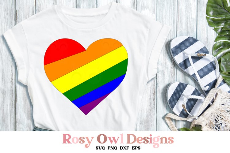 Rainbow Heart SVG | Pride | LGBTQ Plus