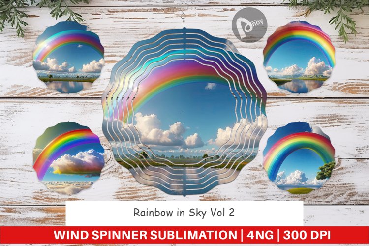 Wind Spinner Rainbow in Sky