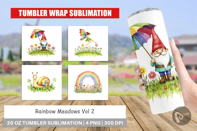 Rainbow Tumbler Wrap Image 2