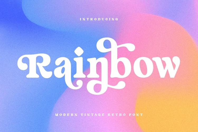 Rainbow - Modern Vintage Font
