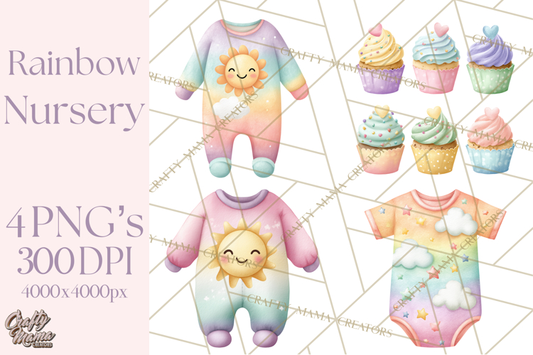 Baby Nursery Clipart PNG, Baby Shower Items, Baby Essentials