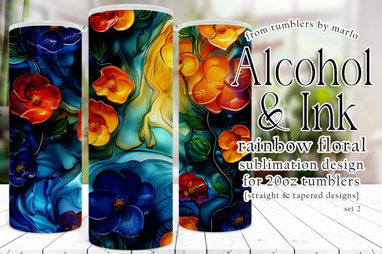Alcohol Ink Tumbler Wrap Image 3