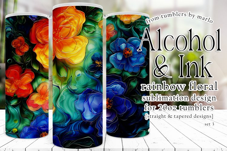 Alcohol Ink Tumbler Wrap Image 2