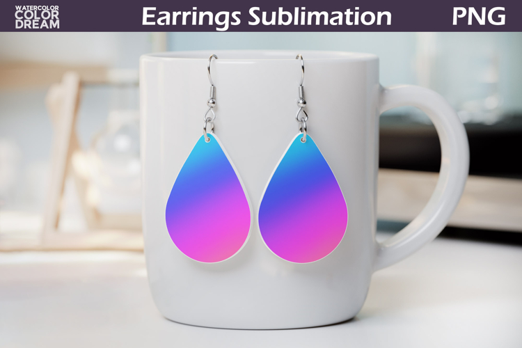 Rainbow Gradient Teardrop Earrings | Iridescent Earrings