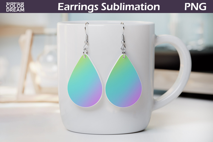 Rainbow Gradient Teardrop Earrings | Iridescent Earrings