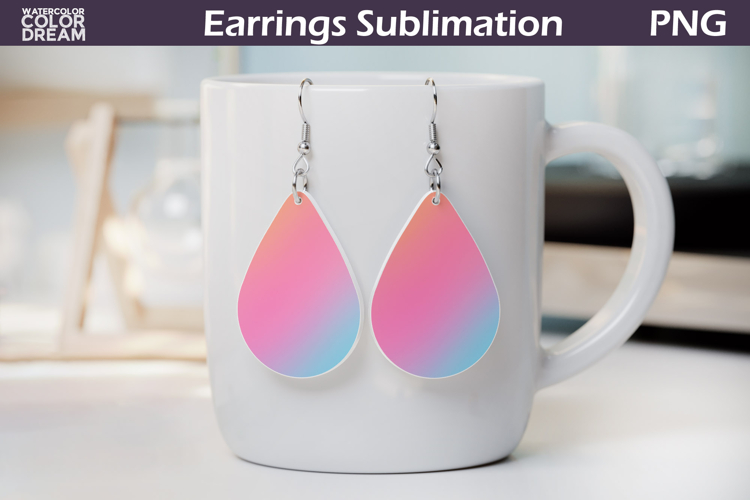 Rainbow Gradient Teardrop Earrings | Iridescent Earrings