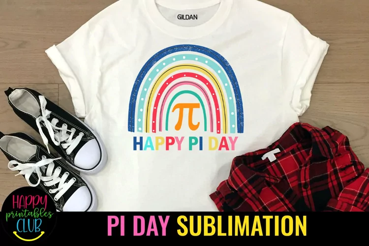 Rainbow Happy Pi Day Sublimation I Pi Day Sublimation Ideas