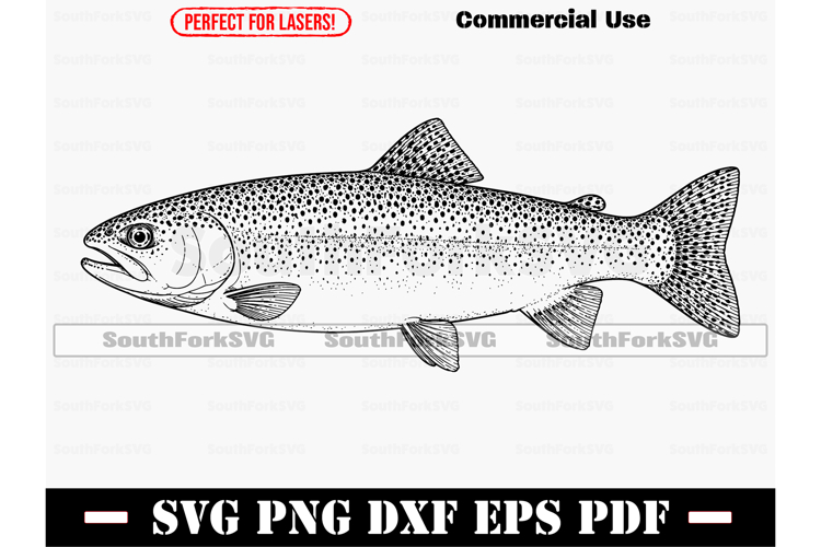 Rainbow Trout SVG PNG EPS PDF DXF