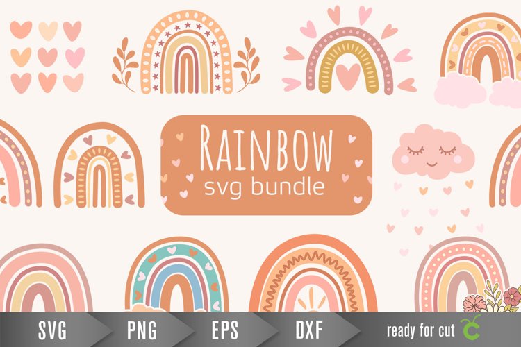 Heart Rainbow Svg Image 24