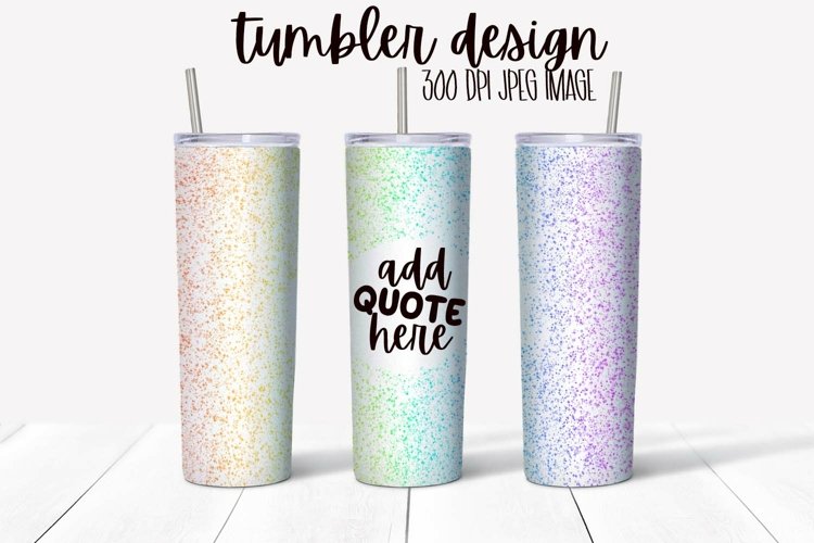 Rainbow Stars Tumbler Wrap Design With Blank Space