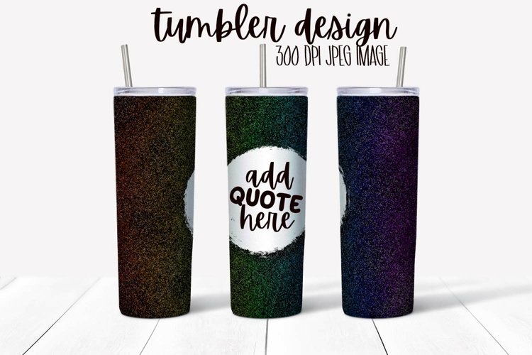 Rainbow Stars on Black Tumbler Wrap Design With Blank Space example image 1