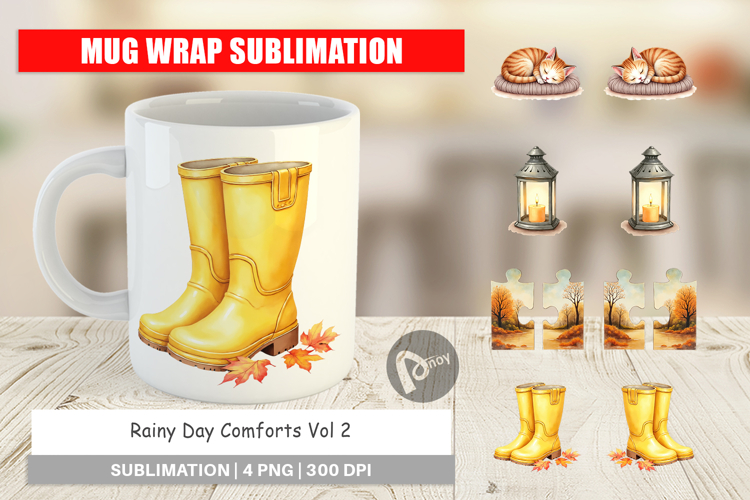 Mug Wrap Cozy Rainy Day