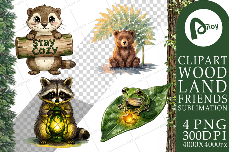 Rainy Day Moss Magic Animal Sublimation