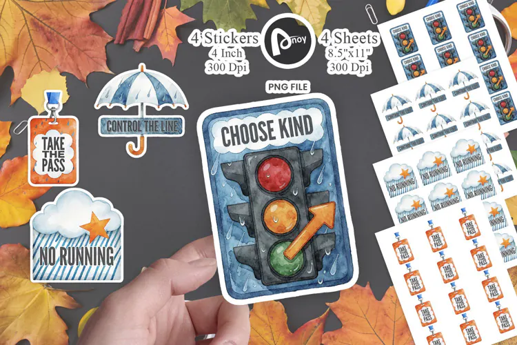 Rainy Day Recess Energy Management Sticker