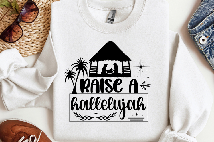 Raise a hallelujah SVG, Christian SVG
