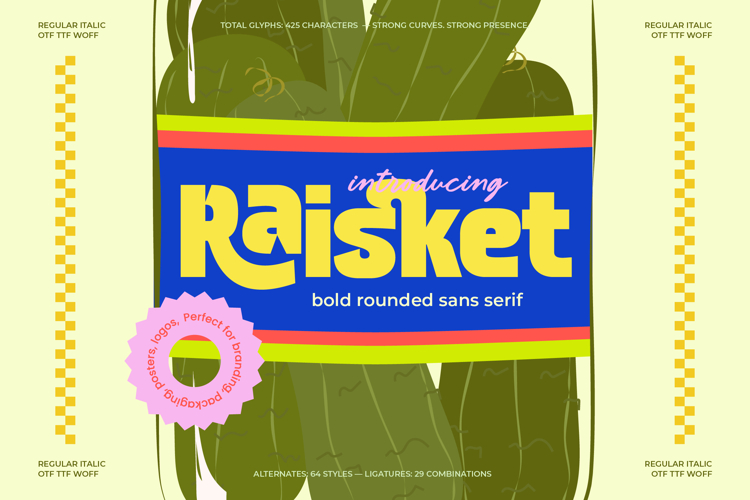 Raisket Bold Rounded Sans Serif