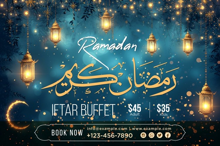 Ramadan Iftar Buffet Banner Design Template