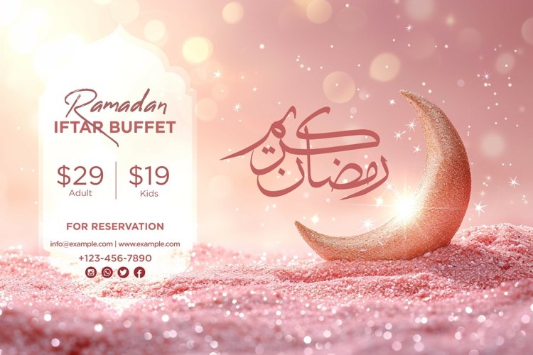 Ramadan Iftar Buffet Banner Design Template example image 1
