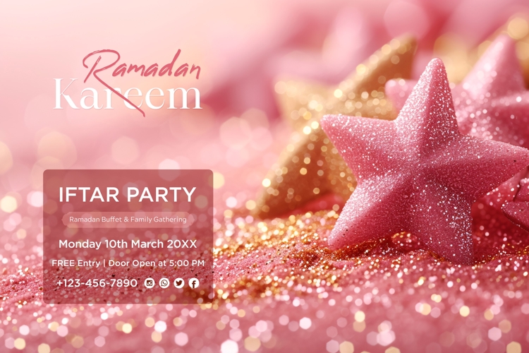 Ramadan Iftar Party Banner Design Template