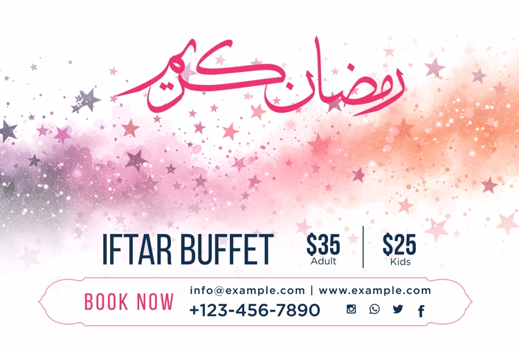 Ramadan Iftar Buffet Banner Design Template