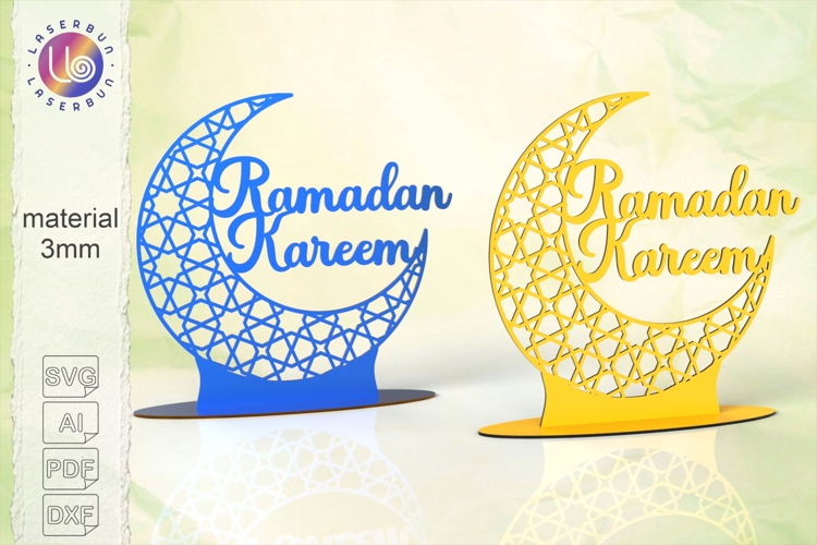 Ramadan Kareem Table Decor Crescent Moon, Islamic Ornament