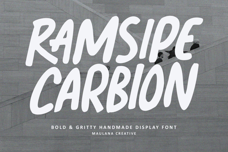 Ramsipe Carbion Bold Gritty Handmade Display Font