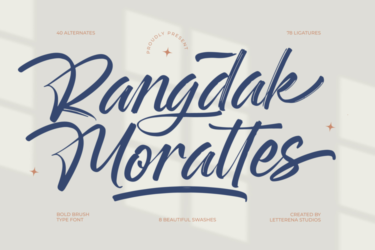 Rangdak Morattes Bold Brush Type Font