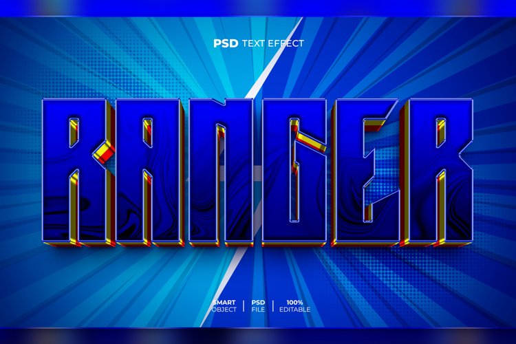 Ranger 3D editable text effect