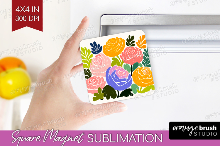 Ranunculus Modern Floral Magnet Sublimation Sping Flower PNG