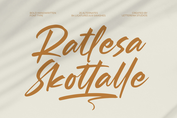 Ratlesa Skottalle Bold Handwritten Font Type