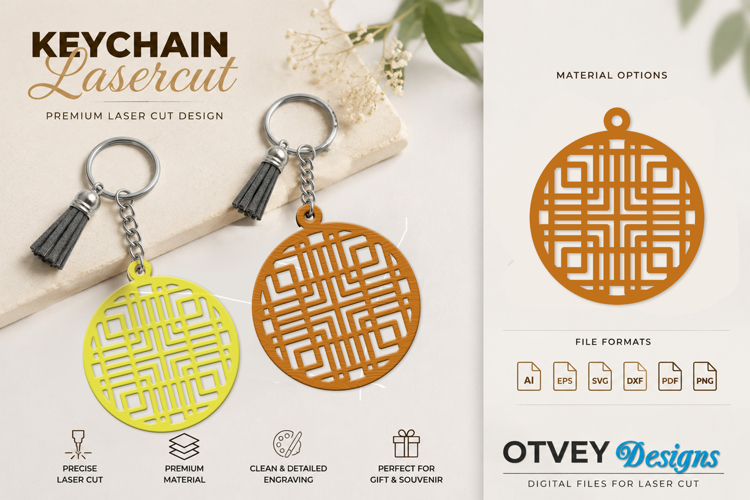 Rattan Keychain Lasercut File