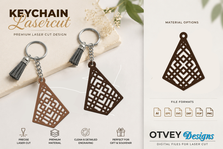 Rattan Keychain Lasercut File