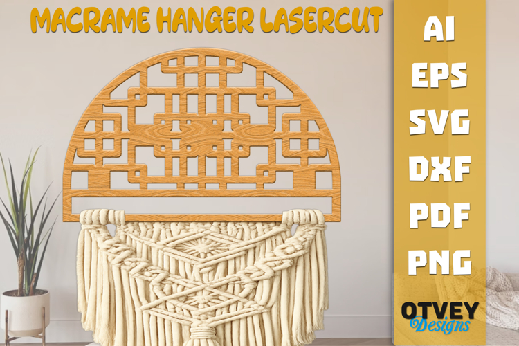 Rattan Macrame Hanger Lasercut