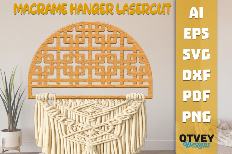 Rattan Macrame Hanger Lasercut