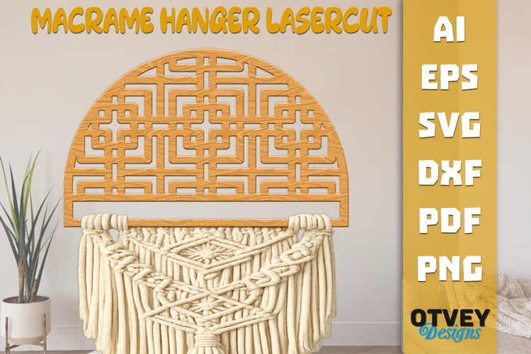 Rattan Macrame Hanger Lasercut