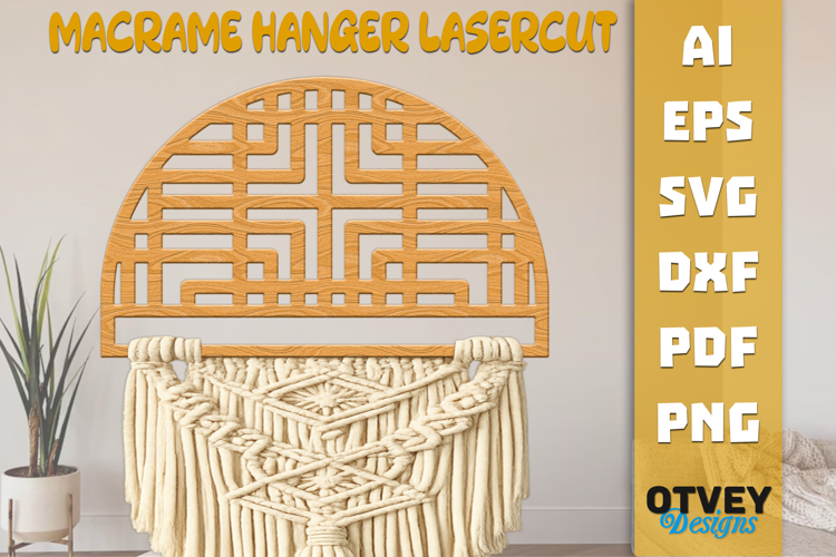 Rattan Macrame Hanger Lasercut