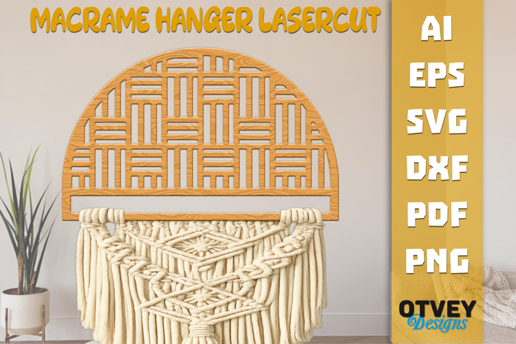 Rattan Macrame Hanger Lasercut