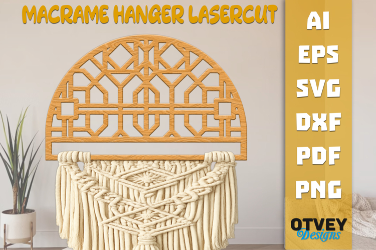 Rattan Macrame Hanger Lasercut