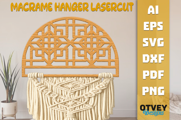 Rattan Macrame Hanger Lasercut